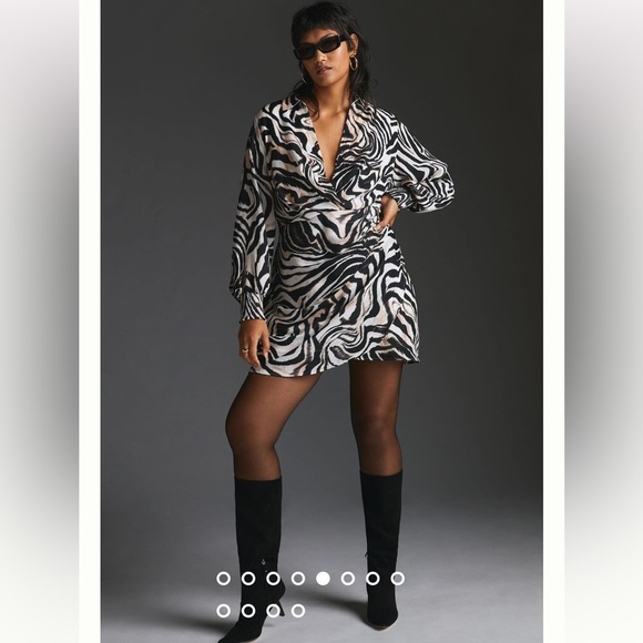 ANTHROPOLOGIE NWT Printed Wrap Dress Size 0. - Picture 5 of 15
